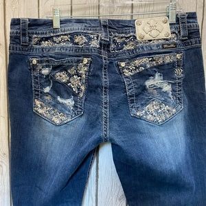 Miss Me Jeans Medium Wash Cuffed Skinny Women's 34